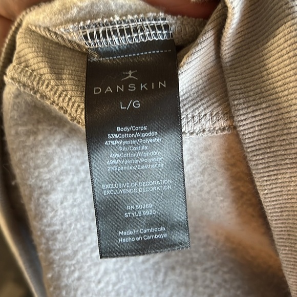Danskin Cozy 1/2 Zip Pullover Tan - Picture 6 of 6